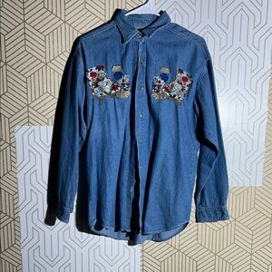 Quizz Again Blue Denim Shirt